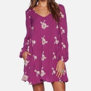 Free People Emma Embroidered Mini Dress